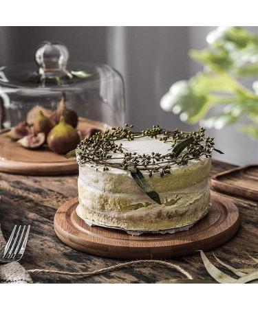 Clear Glass Cake Round Plate Kitchen Pastry Round Plate Water Decoration Plate Snack Round Plate Wooden Decoration Plate (Size : 26cm) - Buy Online on GoSupps.com