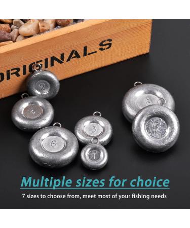 Saltwater Coin Sinkers for Fishing - 1oz to 8oz Sizes - 8pcs Pack - Drifting, Trolling, Catfishing Tackle - Buy Online on GoSupps.com