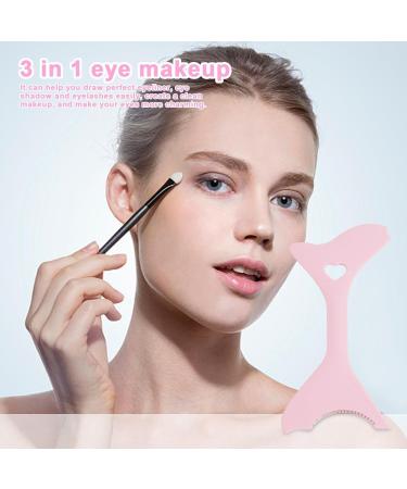 Silicone Makeup Stencil Multifunctional Lightweight Portable Eyeliner Stencils - Mascara Shield for Beginners Eyebrow Stencils for Winged Eyeliner Lashes Lip Liner Thaely Pink - Buy Online on GoSupps.com