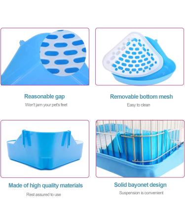 Kathson Triangular Potty Trainer for Small Animals | Corner Rabbit Toilet & Litter Box for Guinea Pigs Hamsters Chinchillas & Ferrets - Green - Buy Online on GoSupps.com