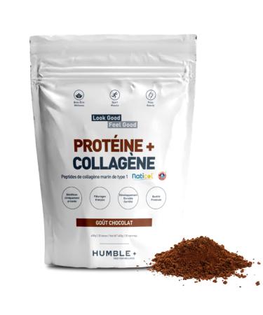 Naticol Protein + Marine Collagen Powder 600 g Pack - Chocolate Flavor - Joint Comfort & Muscle Recovery - 20 Servings at 30g/day P