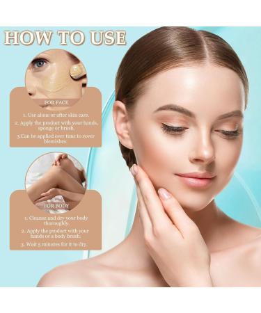 Znnhnn 80g Coverage Skin Care Foundation Moisturizer with Brush CC Cream Waterproof and Sweatproof Light Texture for Even Skin Tone for All Skin Types Ideal for Fairer - Buy Online on GoSupps.com