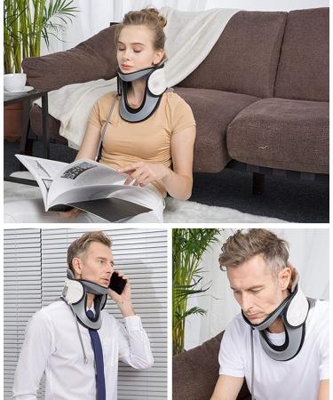 Esasam Neck Traction Device - Relief for Neck & Shoulder Pain | Cervical Traction Tool for Adults & Students - Red - Buy Online on GoSupps.com