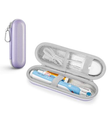 Yinke travel case for electrical toothbrushes for brown oral b/oral-B per electric toothbrush with accessories storage portable hard shell travel case purple purple