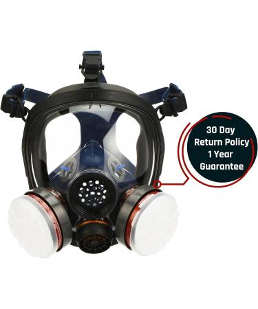 Organic Vapor Chemical & Particulate Respirator with Reusable Clear Eye Protection Mask - 1 Year Warranty - Buy Online on GoSupps.com