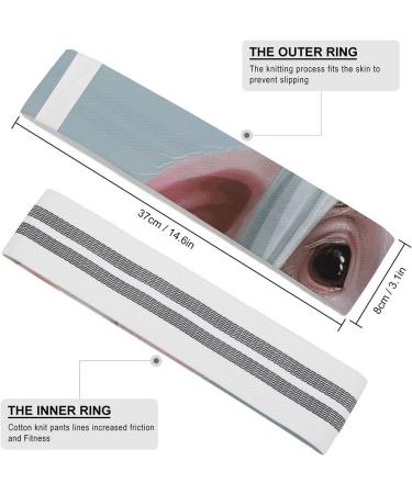 Premium Fabric Resistance Bands - Elastic Exercise Bands with White Headscarf Print for Fitness - International Shipping Available - Buy Online on GoSupps.com