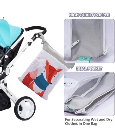 Seaur Naspasche Kita Large Dry Wet Bag - Waterproof Washable Reusable Baby Diaper Organizer for Travel Sports & Pool | 30x40cm - Buy Online on GoSupps.com