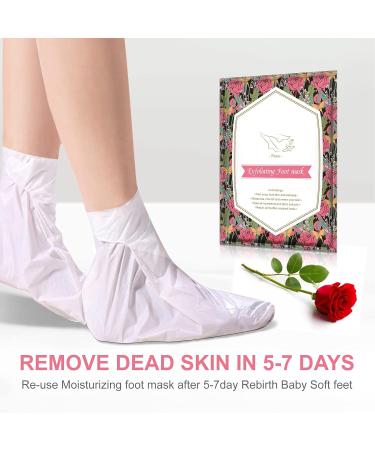 5 Pack Foot Peeling Mask - Exfoliating Rose Foot Scrub for Soft Smooth Feet | Dead Skin Remover for Men & Women - International Shipping - Buy Online on GoSupps.com
