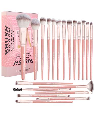 Makeup Brushes, MAANGE 20Pcs Makeup Brush Set Premium Synthetic Foundation Face Powder Blush Concealers Make Up Brushes Sets with Gift Box(Pink)