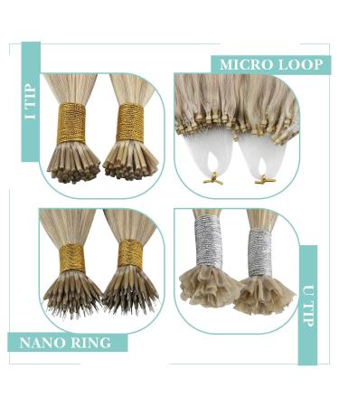 Youngsee Bonding Extensions - 45 cm Real Hair U Tip Extensions Ashblond & Platinblond | Remy Keratin Bonding #18/613 #P18/613 - Buy Online on GoSupps.com