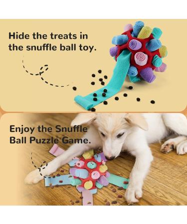 Larimuer Sniffing Ball for Dogs - Interactive Portable Toy for Small & Medium Dogs | Pink & Macaron Colors - Buy Online on GoSupps.com