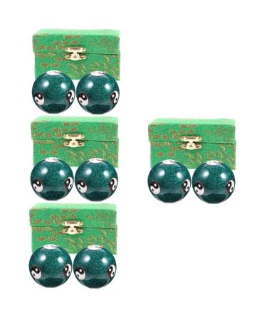 Healvian Massage Tools 8 STK Health Massage Handball Handmilling Balls Hand rolls Handballs made of metal acupressure Hand-Hand Steinmassage Health Ball Old Cloistonn -Memaille Handbuch