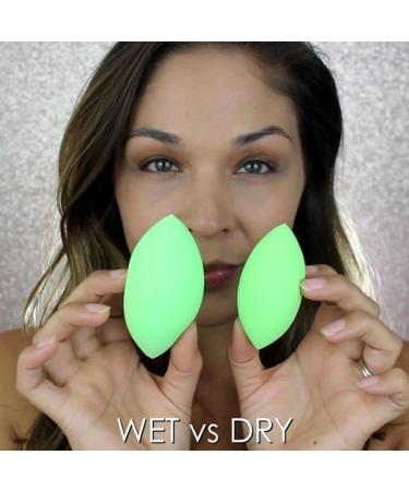 Beauty Junkees Makeup Sponge Blender Set - 4PC Green Oval Foundation & Contour Applicators Latex Free Wet & Dry Makeup Sponges - Buy Online on GoSupps.com