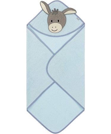 Sterntaler Emmi Hooded Towel for Baby & Children - Embroidered Bath Towel 80x80 cm Donkey Blue 1 Pack - International Shipping Available - Buy Online on GoSupps.com