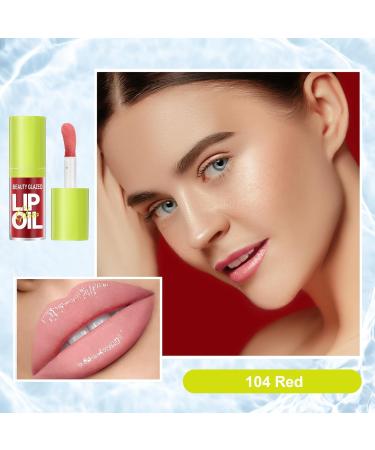 LOPHE Plumping Lip Oil Makeup Lip Gloss Crystal Jelly Lip Care Oil Long Moisturizing Lip Gloss Tinted Lip Oil Non-Sticky FInish High-Shine 12 Hours Hydrating Dark Liquid Lipsticks(Red) - Buy Online on GoSupps.com