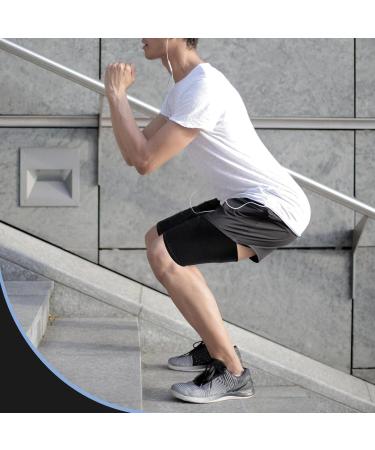 Buy Hamstring Compression Sleeve | Thigh Brace for Groin & Quadricep Support - Pain Relief for Tendinitis Sciatica & Sports Recovery - Buy Online on GoSupps.com