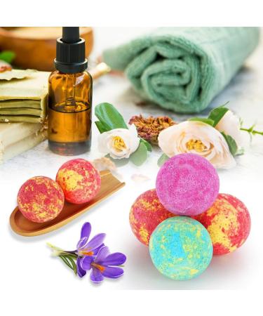 ANGKMA 12-Piece Hand-Made Bubble Bath Bomb Gift Set with Shea Butter & Grape Seed Oil - Ideal for Moisturizing Dry Skin. Perfect Birthday Gift for Women, Girls, and Kids - Buy Online on GoSupps.com