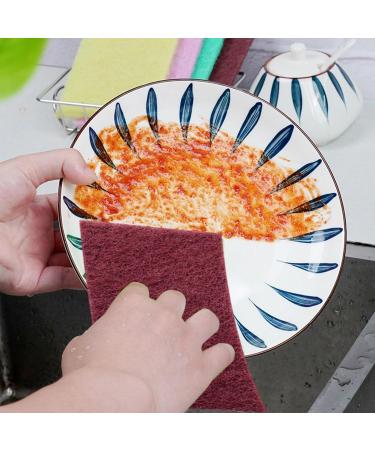 10pc Heavy Duty Scrub Pad Sponge Dishwasher No-Scratch Green Reusable Household Scrub Pad for Kitchen and Dishwasher Cleaning Tools - Buy Online on GoSupps.com