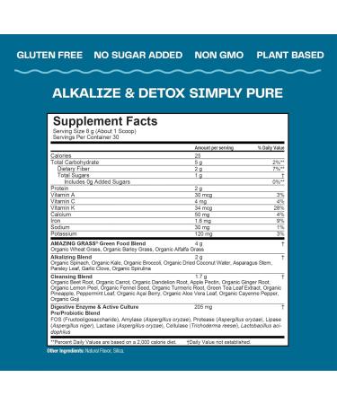 Amazing Grass Greens Blend Detox & Digest & Greens Blend Alkalize & Detox - Buy Online on GoSupps.com