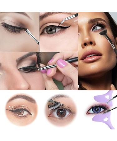 5 Pcs Mascara Fan Brush Set - Eyeliner Eyelash & Eyeshadow Brushes for Flawless Makeup | Women & Girls Accessories - Buy Online on GoSupps.com