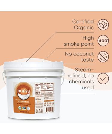 Nutiva Organic Steam Refined Coconut Oil - 128 Fl Oz | Pure & Unrefined - Buy Online on GoSupps.com