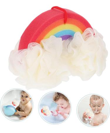 Ipetboom 1pc Rainbow Bath Ball Shower Pouf Shower Back Scrubber Metal Hairpin Stick Infant Tub Irish Accessories for Women Animal Pouf Loofah Kids Sponge Makeup Take a Bath Child - Buy Online on GoSupps.com