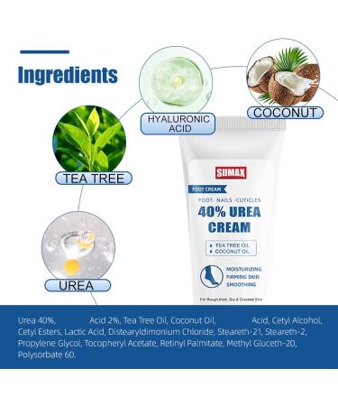 Urea 40% Foot Cream Cracked Heel Repair Cream For Feet and Hands Callus Remover For Dry And Hard Skin Urea Cream for Hand Foot Body Care 50g - Buy Online on GoSupps.com