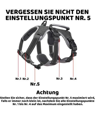 Belpro Multi-Purpose Dog Harness - No Pull Reflective Adjustable Vest for Large Dogs - Durable Handle & Dog Dishes (1 Pack Black) - Buy Online on GoSupps.com