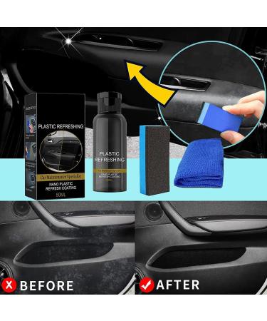 |Most Gifted| 2024 New Plastic Refreshing Coating Car Plastic Revitalizing Coating Agent Plastic Parts Refurbish Agent for Car Automotive Interior Cleaning Agent - 30ml/50ml * 1/2/3/4 (3Count (Pack of 3)*50ml) - Buy Online on GoSupps.com
