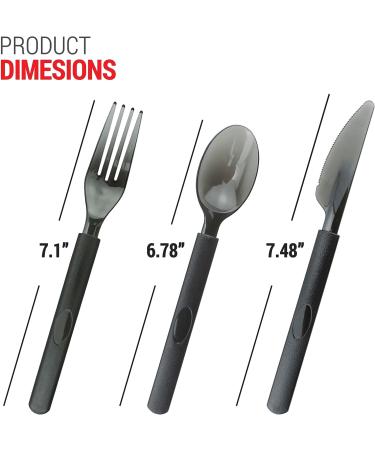 100 Pack Heavy Duty Black Plastic Forks - Individually Wrapped Disposable Utensils for Restaurant, Take Out & Catering - Buy Online on GoSupps.com