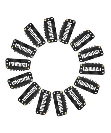 50 Pieces Black Hair Extension Clips - Durable 6 Teeth Silicone Metal Wig Clips for Women - Buy Online on GoSupps.com