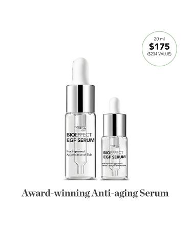 BIOEFFECT EGF Serum Treatment Duo with Hyaluronic Acid - Moisturizing, Firming, Wrinkle-Fighting for Face & Neck - Day/Night Use - Best Derma Roller Serum - Buy Online on GoSupps.com