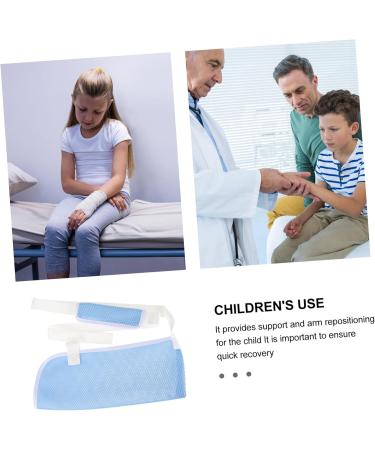 MUSISALY Children's Arm Sling Arm Sling for Wrist Injury Sling for Arm and Shoulder Arm Support Arm Brace Net 50X27CM Sky-blue - Buy Online on GoSupps.com