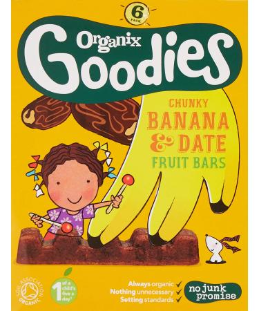 Organix Banana and Date Chuncky Fruit Bars 6 x 17g