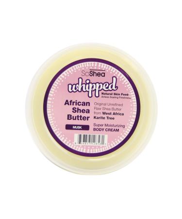 SoShea Whipped African Shea Butter|For All Hair Textures & Skin Types|Original Unrefined Raw Shea Butter |Premium Quality 13.50oz (Musk)