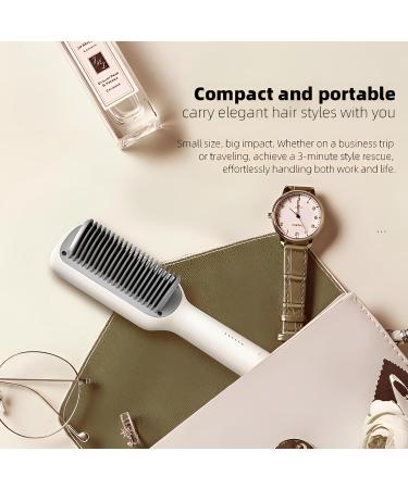 Hair Straightener Brush - 2 in 1 Anti-Scald Comb | Fast Heating Ceramic Flat Iron for Smoothing & Styling Women s Hair - Buy Online on GoSupps.com