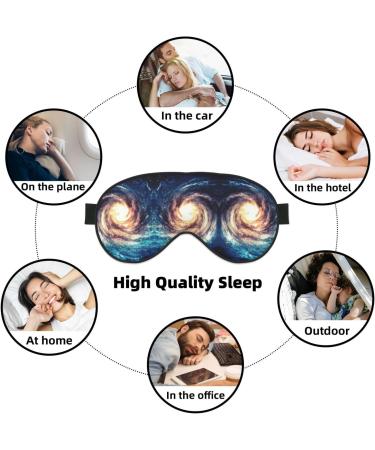 FoRes Universe Milky Way Galaxy Print Eye Mask - Light Blocking Adjustable Sleep Mask for Deep Rest - Unisex Adult Sleep Aid - Buy Online on GoSupps.com