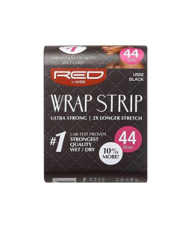 Red by Kiss Wrap Strip Ultra Strong 2X Longer Stretch Black-3.5 (6 PACK) - 44 Strips - Buy Online on GoSupps.com