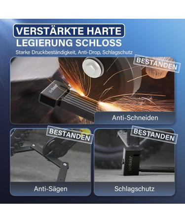 High-Safety Folding Bicycle Lock - Hardened Steel Bracket 95cm Length | Level 12 Security for E-Bikes & Motorcycles - Buy Online on GoSupps.com