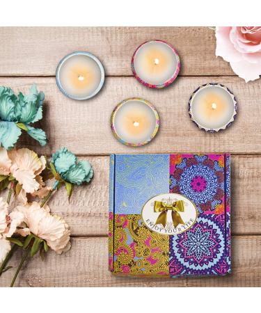 Soy Wax Lavender Aromatherapy Candles - Stress Relief and Relaxation Gifts for Women - 4.4 oz, Ideal for Bathroom, Yoga, Birthday, Thanksgiving - 4 Pack - Buy Online on GoSupps.com