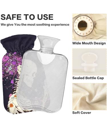 Naanle Skull Hot Water Bottle - 1L Transparent Heat Bottle for Bed & Hand Warmers | Pain Relief & Cold Therapy Solution for Winter - Buy Online on GoSupps.com