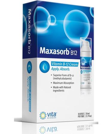 Vitamin B12 Cream 1000mcg Methylcobalamin - Energy & Skin Health Booster for Eczema & Psoriasis - Buy Online on GoSupps.com