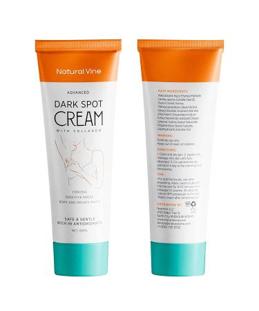 Dark Spot Corrector Cream for Body - Hyperpigmentation Treatment, Brightening & Age Spot Remover - Moisturizes Armpit, Neck, Knees - 2 FL OZ/60ML Orange - Buy Online on GoSupps.com
