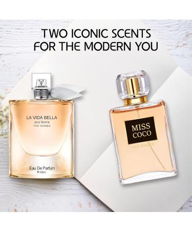 Women Perfume 2PCS Combo La Vida Bella&Miss Coco Nice Scent Eau De Parfum Long Lasting Fragrance 3.4 Fl Oz Spray Each for Daily Used la vida bella/miss coco. - Buy Online on GoSupps.com