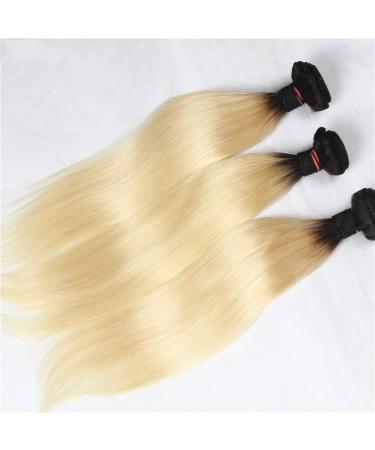 Remeehi 100g Peruvian 1B 613 Ombre Human Hair Extensions - Two Tone Blonde Silk Straight 18 - Buy Online on GoSupps.com
