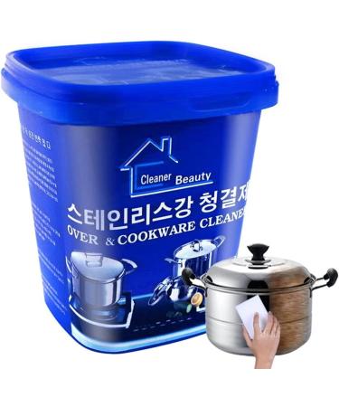 500g Stainless Steel Cleaning Paste Oven Cookware Cleaner Remove Stains from Pots Pans Multi-Purpose Household Powerful Rust Remover Cleaner