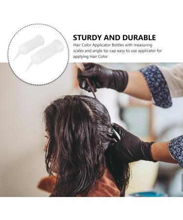 Minkissy Hair Dye Tools 2pcs Plastic Applicator Bottles with Angle Tip Empty Scale Applicator Bottles Squeeze for Hair Salon Coloring Dyeing Size S L Vessel Tools - Buy Online on GoSupps.com