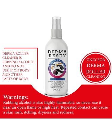 Derma Roller Disinfectant Cleaner & Steriliser Spray Kills 99.99% of Bacteria Make Up Cosmetic Brush Make Up Remover Skin Needling Rollers & Micro Needling Antibacterial Antifungal Easy Spray 50ml - Buy Online on GoSupps.com