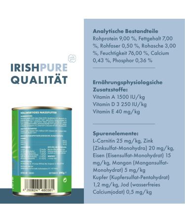 Irish Pure Premium Junior Wet Dog Food | 12 x 390g | Irish Chicken | Vitamins | Grain Free | Sensitive | with Superfood Kelp Seaweed | Wet Food for All Breeds - Buy Online on GoSupps.com