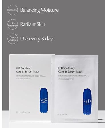 LBB Soothing Care In Serum Mask - Hypoallergenic Vegan Face Mask Sheet | Calming & Moisturizing | Protectol & Hyaluronic Acid | 5 Sheets - International Shipping Available - Buy Online on GoSupps.com